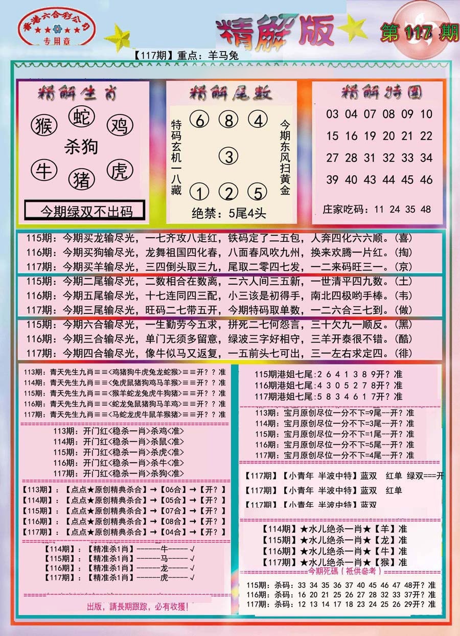 六合彩117期精解版-彩