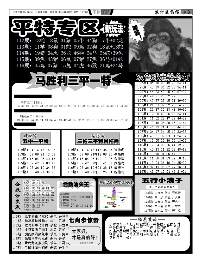 六合彩117期新粤彩(闲情好彩F)