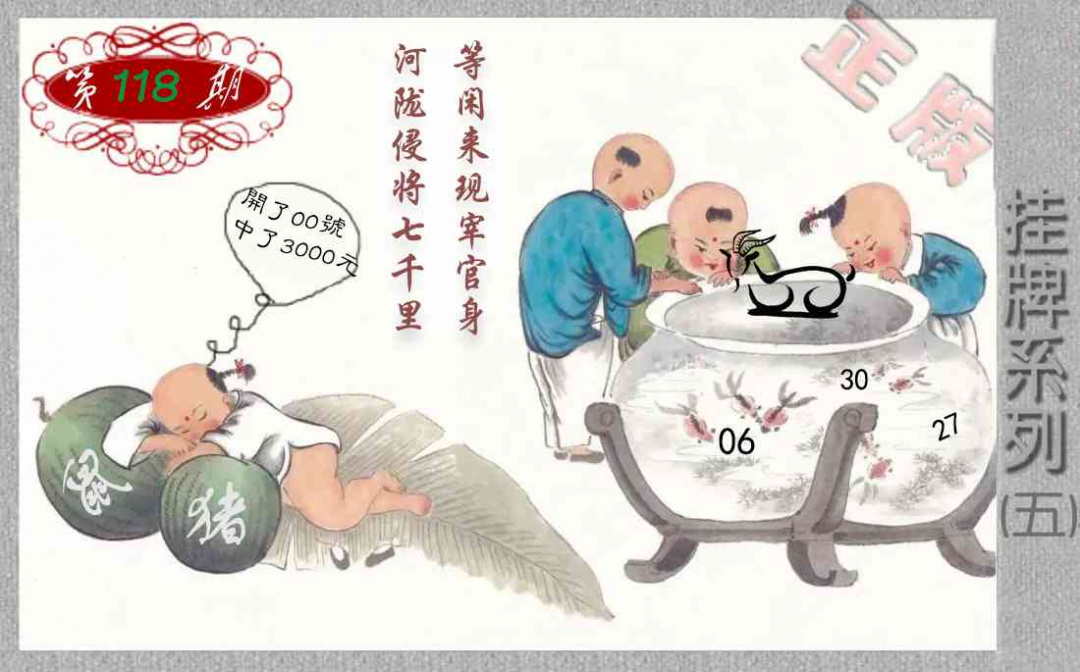 六合彩118期马经挂牌系列E(新图)