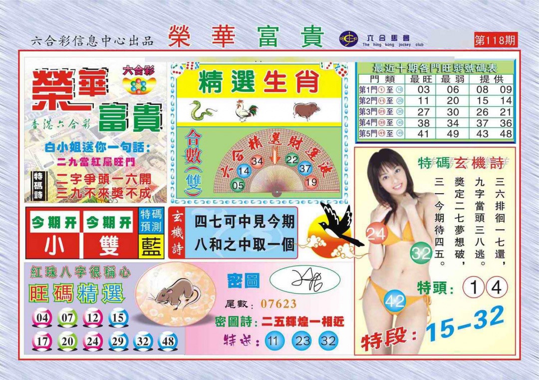 六合彩118期荣华富贵(新图)