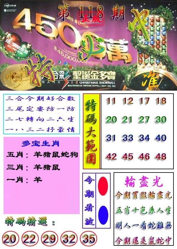 六合彩118期特