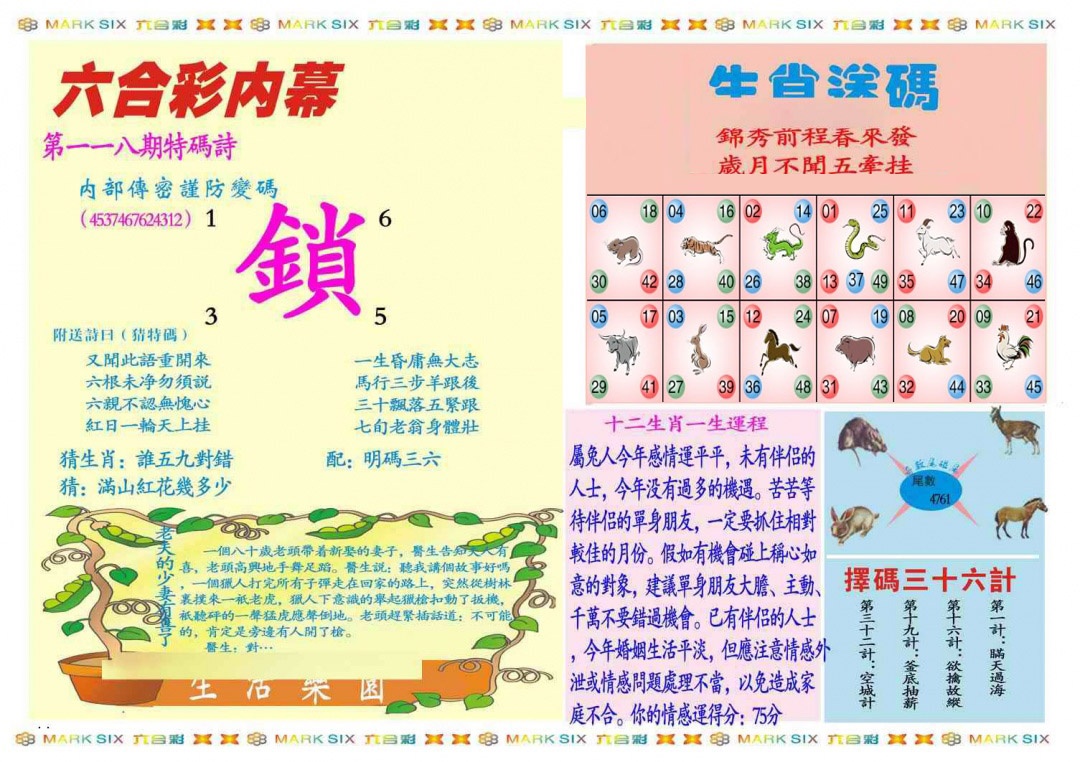 六合彩118期马经内幕B(新图推荐)