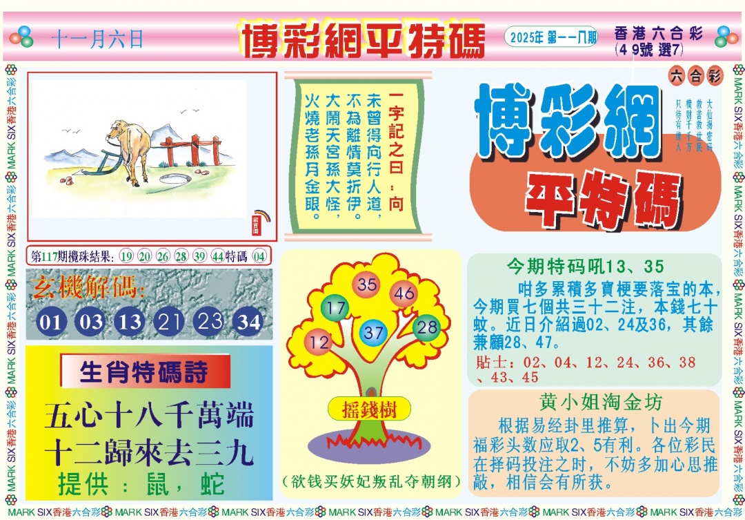 六合彩118期博彩网平特报记录