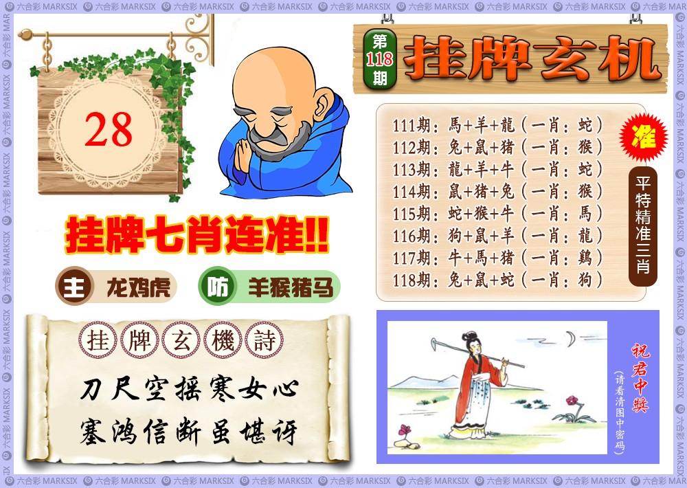 六合彩118期挂牌玄机(新图)