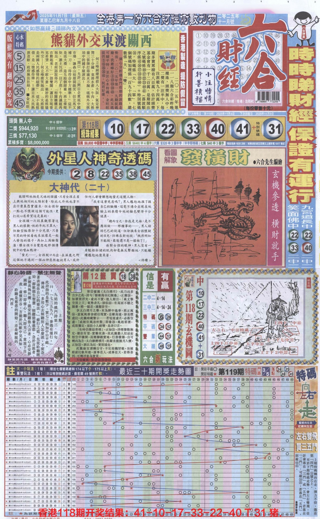 六合彩119期六合财经A加大版