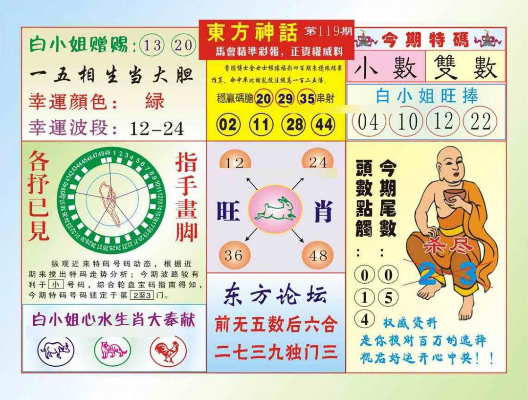 六合彩119期东方神话（新图）