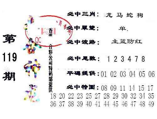 六合彩119期六合神龙