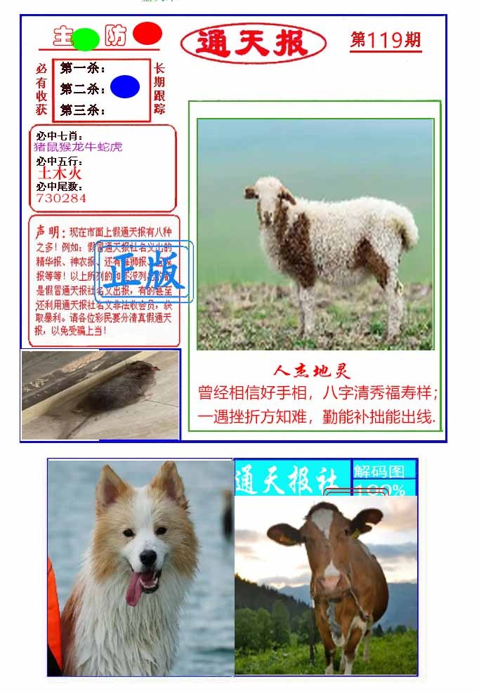 六合彩119期通天杀波图1