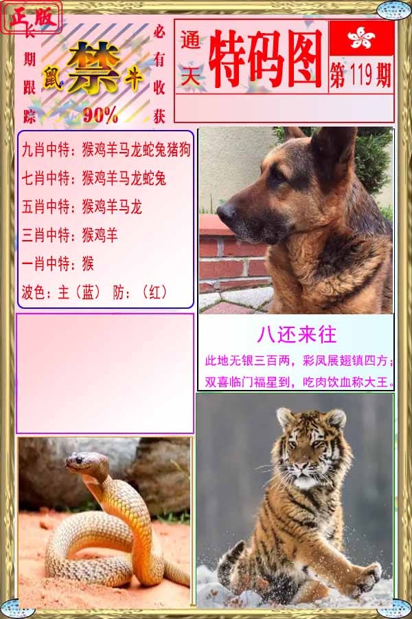 六合彩119期特码图