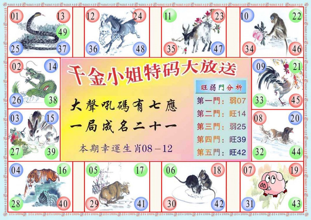 六合彩119期(新版)千金小姐B