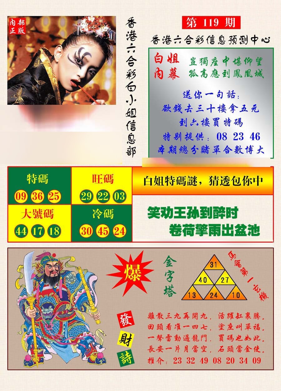 六合彩119期港彩内幕报