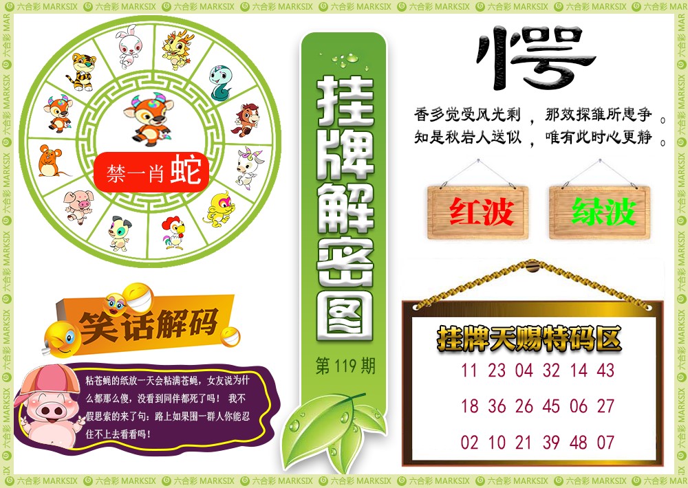 六合彩119期挂牌解密(新图)