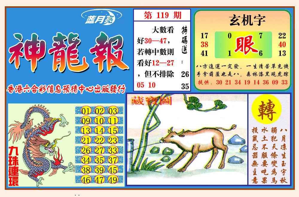 六合彩119期神龙报(新图)