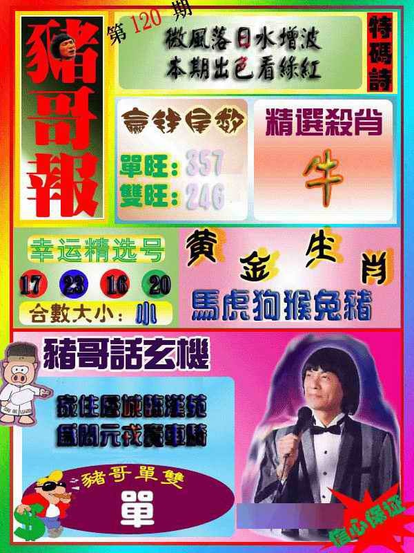 六合彩120期猪哥报