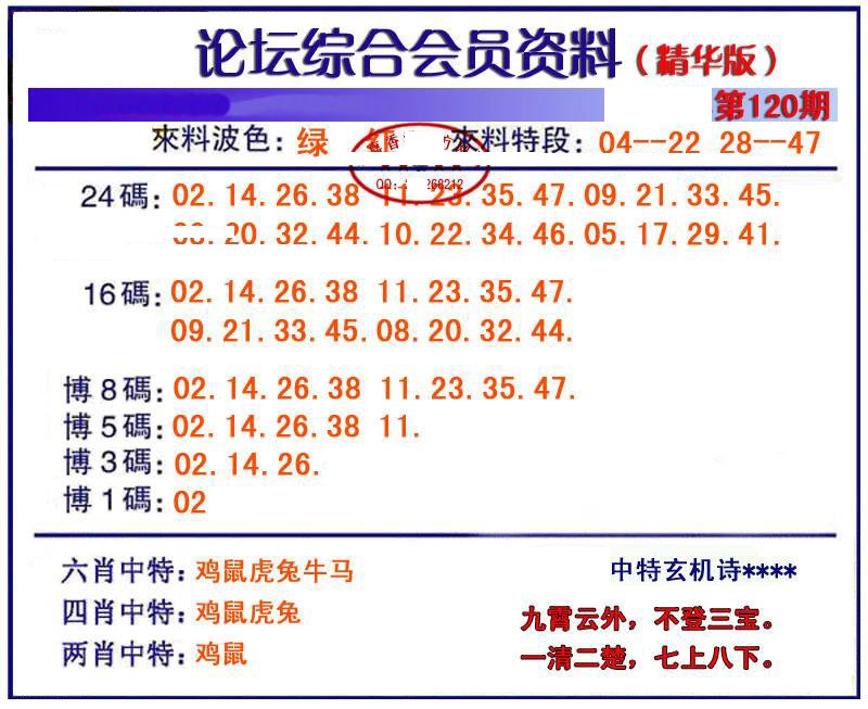 六合彩120期综合会员资料