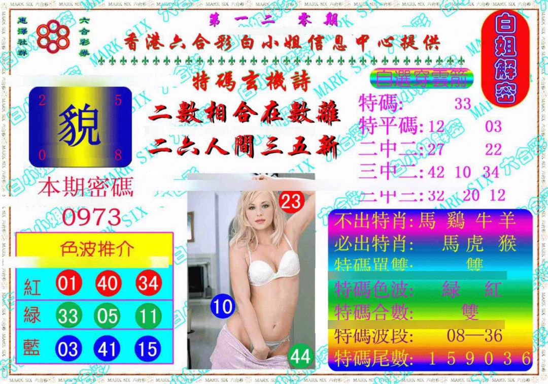 六合彩120期白姐解密《另版》