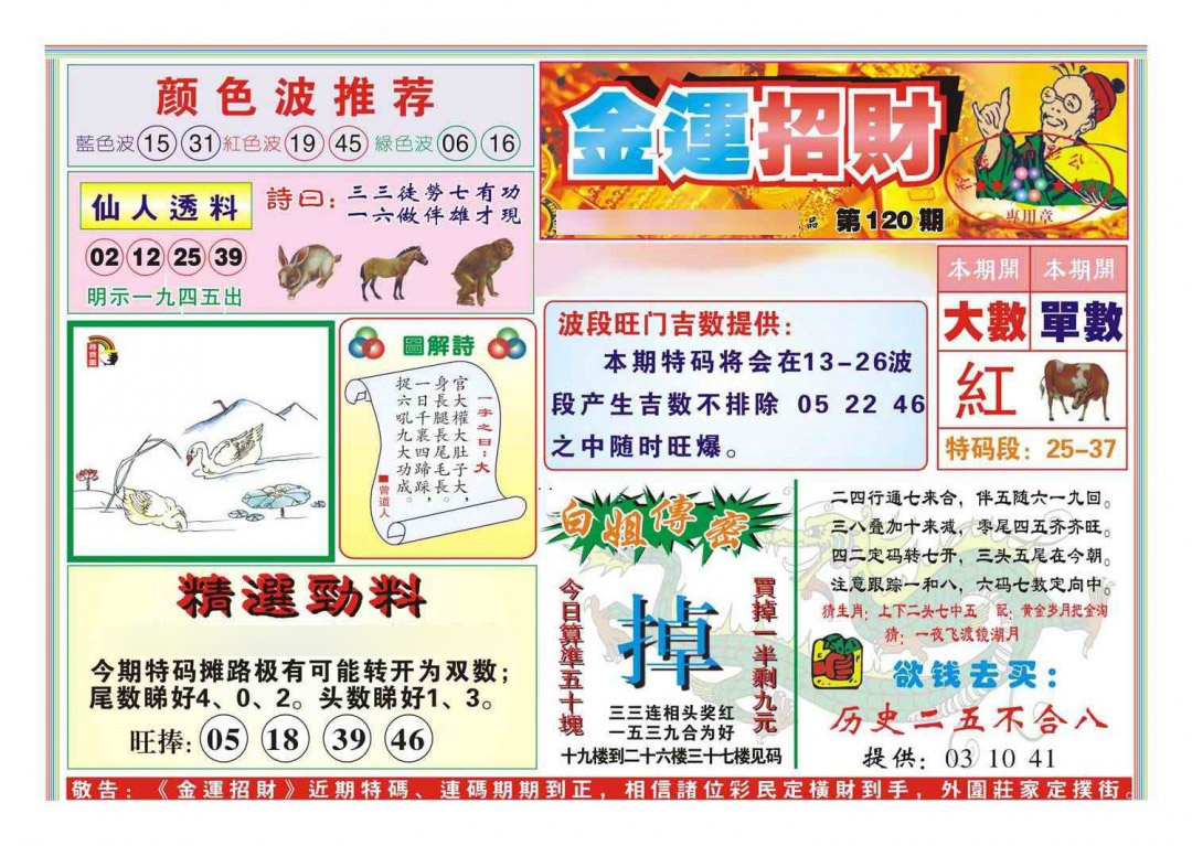 六合彩120期金运招财(新图)