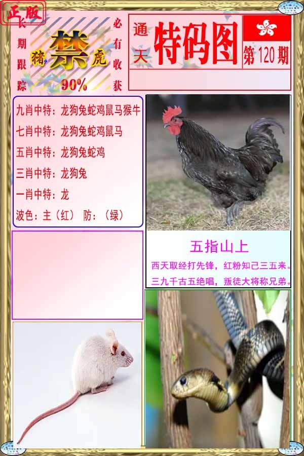 六合彩120期特码图