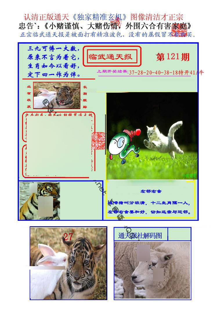六合彩121期临武通天报