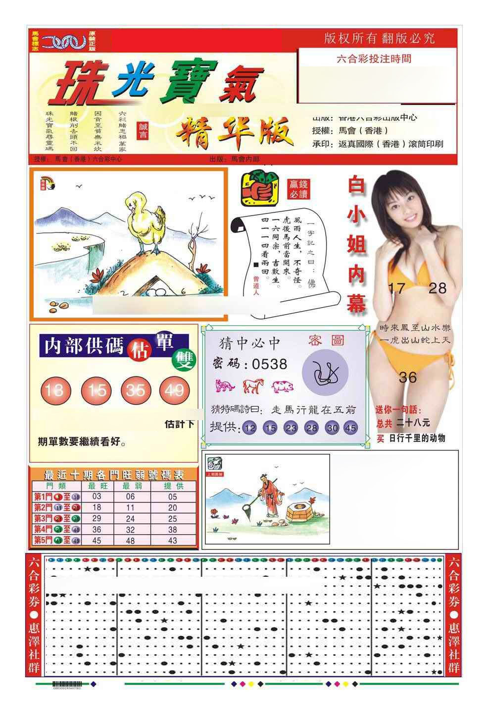 六合彩121期珠光宝气A（新图）