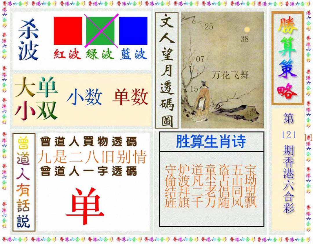 六合彩121期胜算策略(彩)