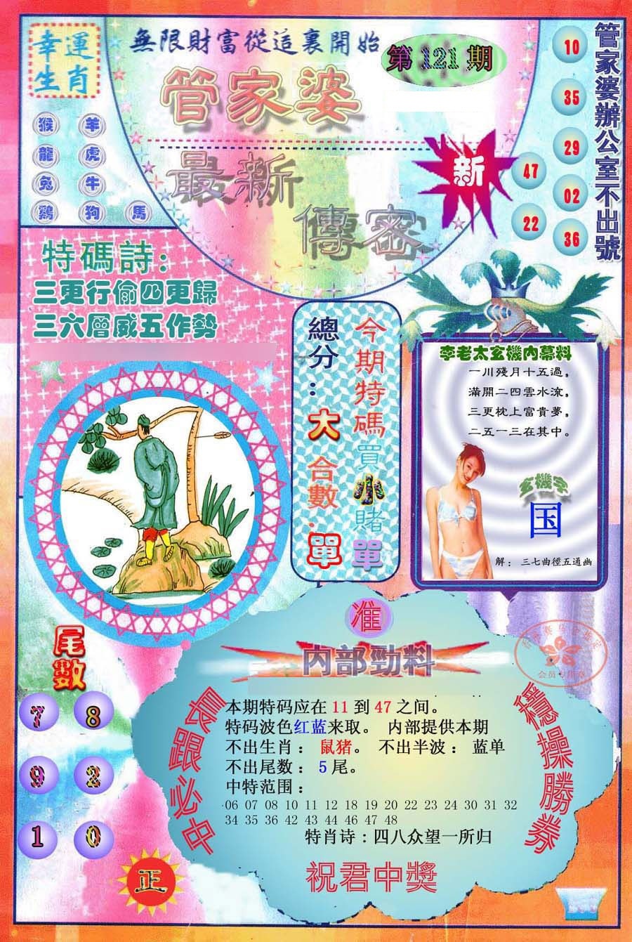 六合彩121期管家婆新传密