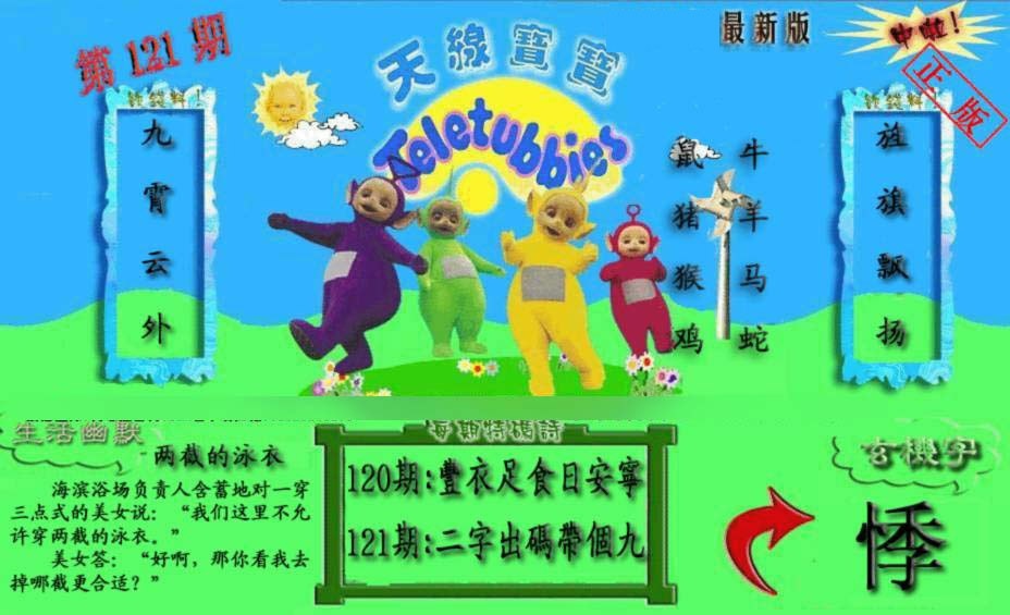 六合彩121期新天线宝宝(2006一版)