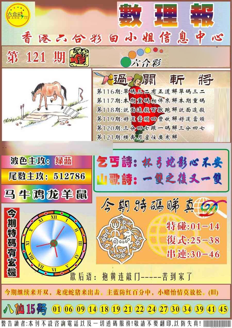 六合彩121期马经数理报