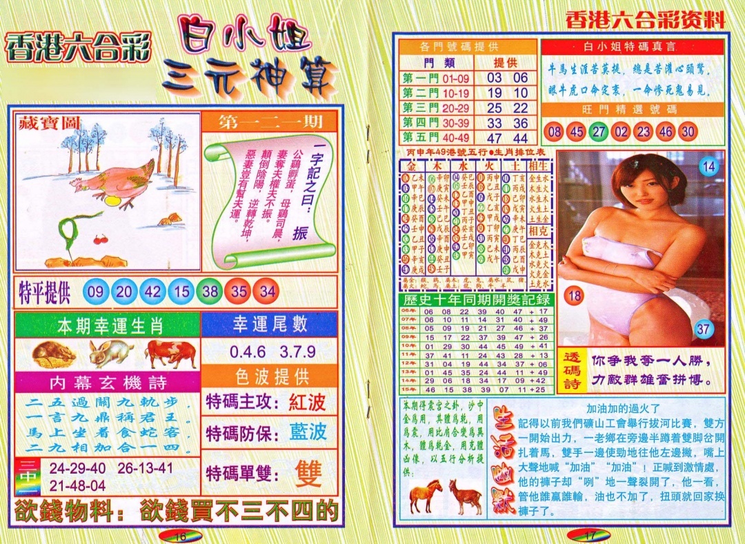 六合彩121期三元神算