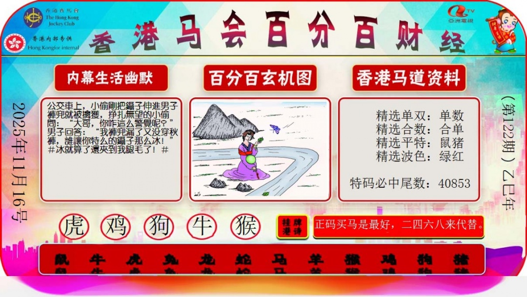 六合彩122期百分百财经