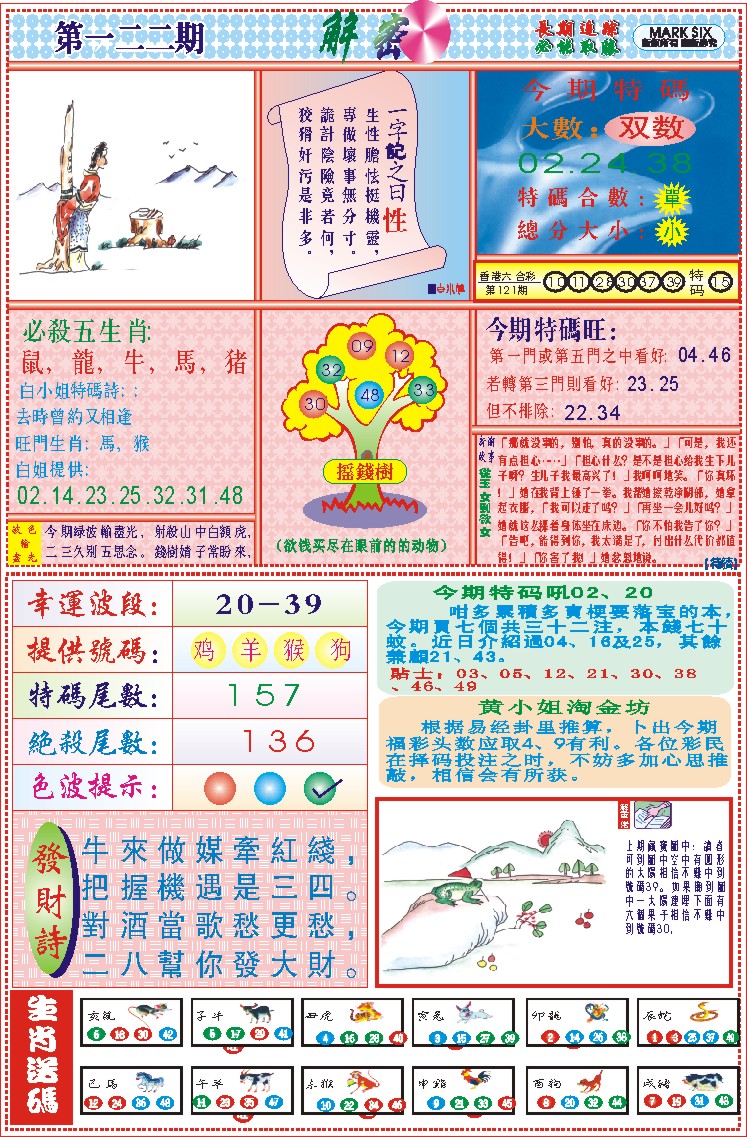 六合彩122期118解密(新图)