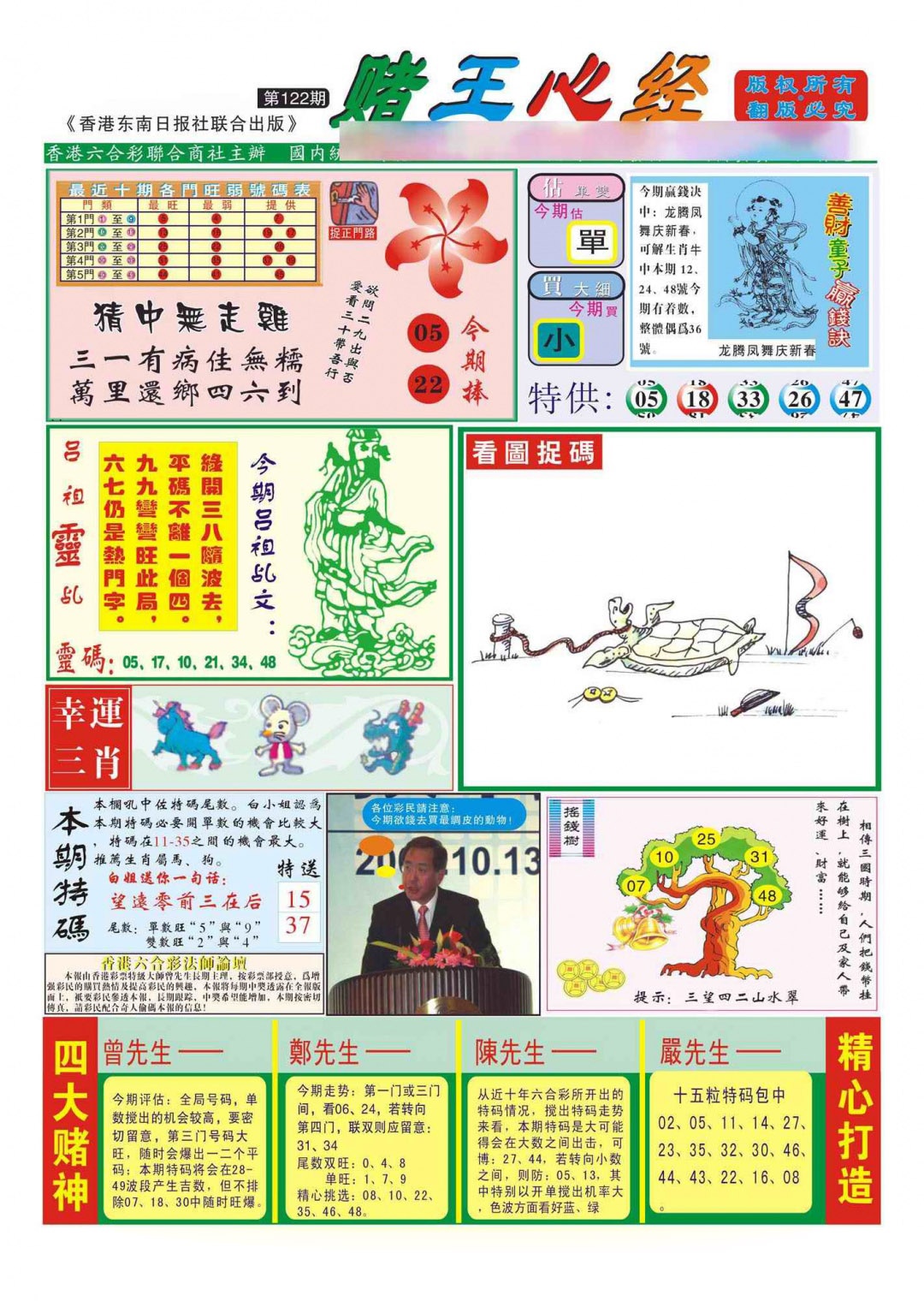 六合彩122期香港赌王心经(新图)