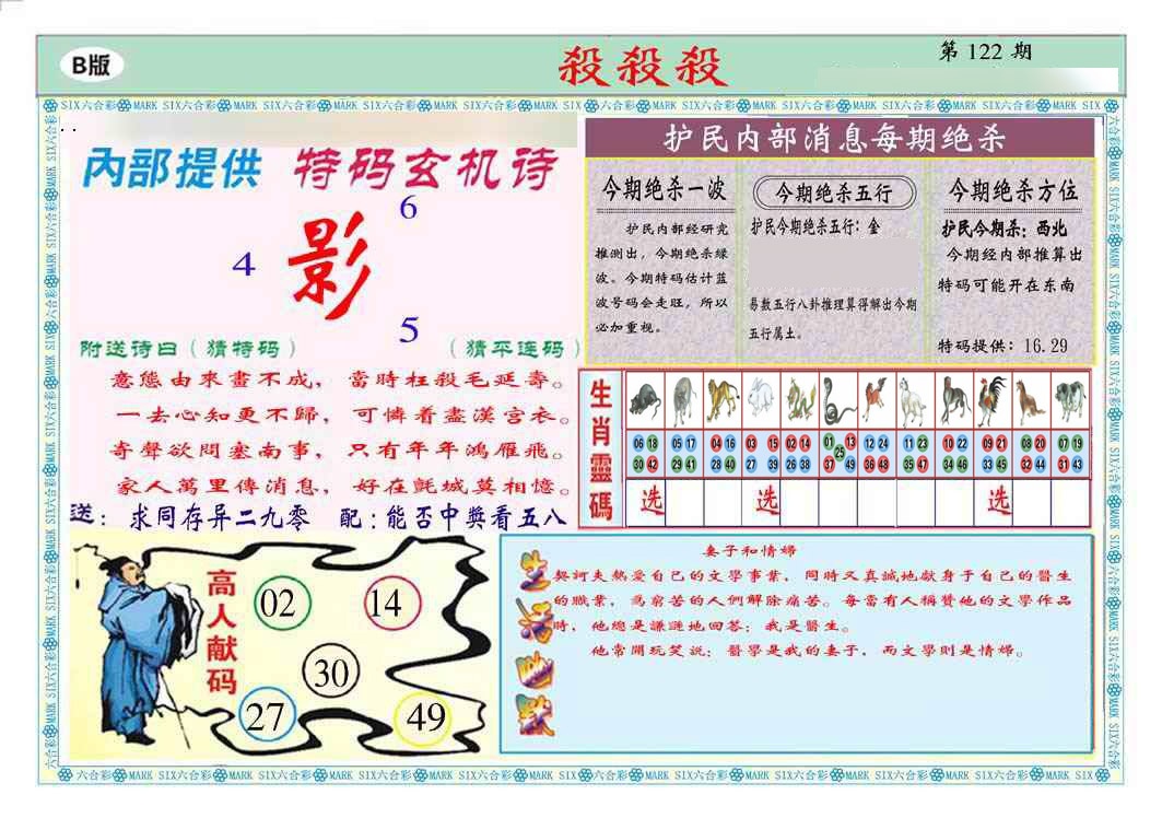 六合彩122期马经杀杀杀B(新图推荐)