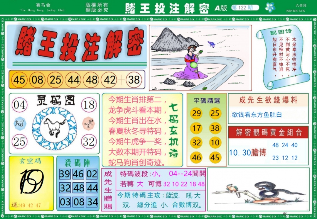 六合彩122期赌王投注解密记录