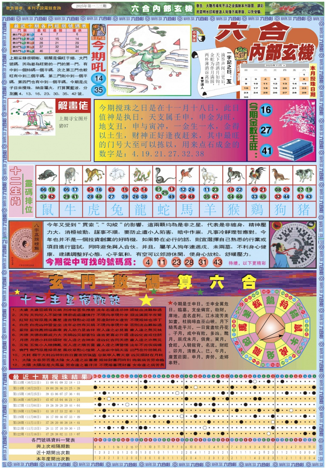 六合彩123期六合内部玄机A