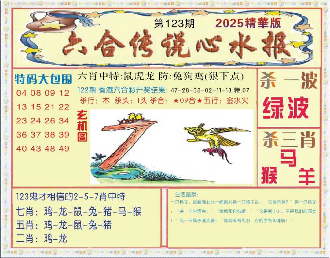 六合彩123期六合传说(心水版)