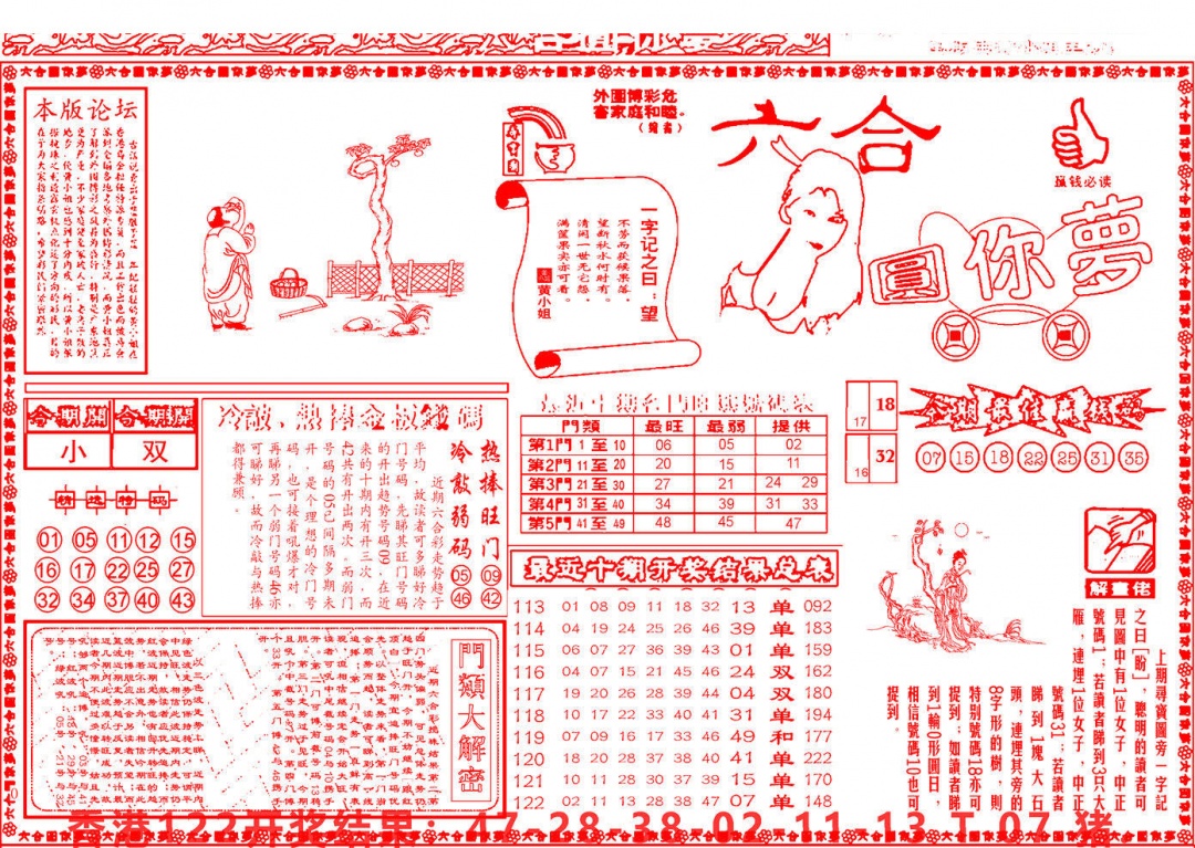 六合彩123期六合圆你梦A