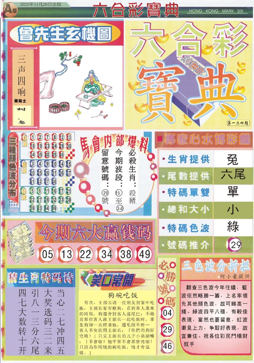六合彩124期六合宝典A