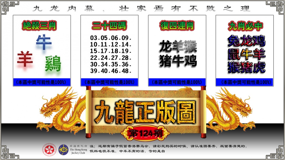 六合彩124期九龙正版图