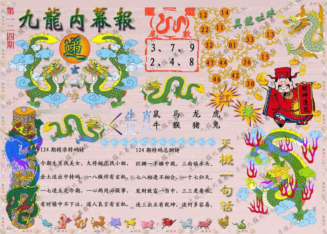 六合彩124期正版九龙内幕报