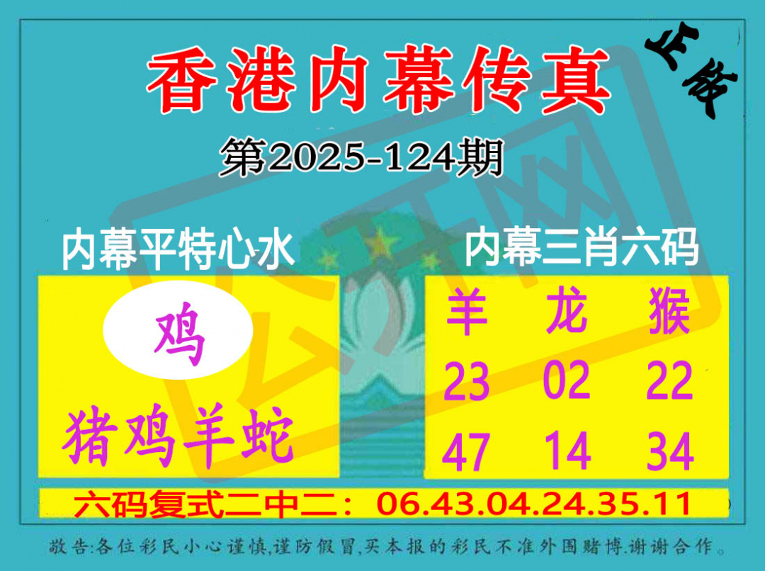 六合彩124期香港内幕传真三肖报