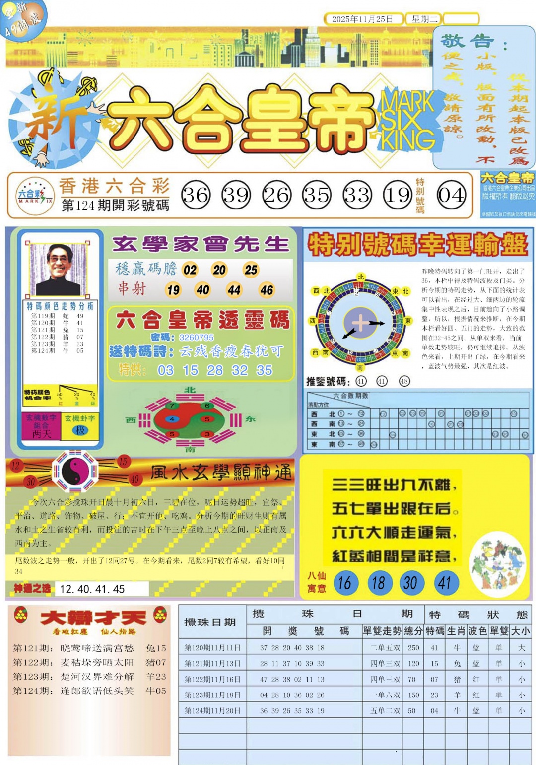 六合彩125期六合皇帝A