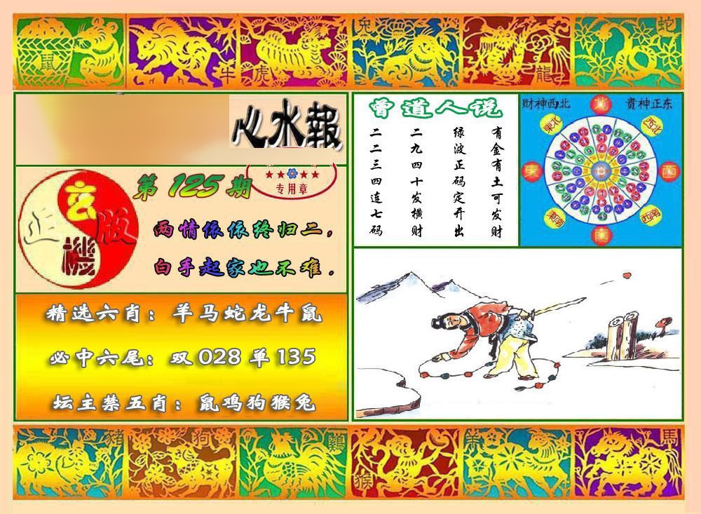 六合彩125期马经心水报