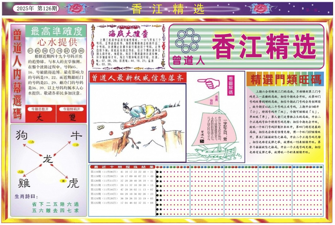 六合彩126期香江精选A