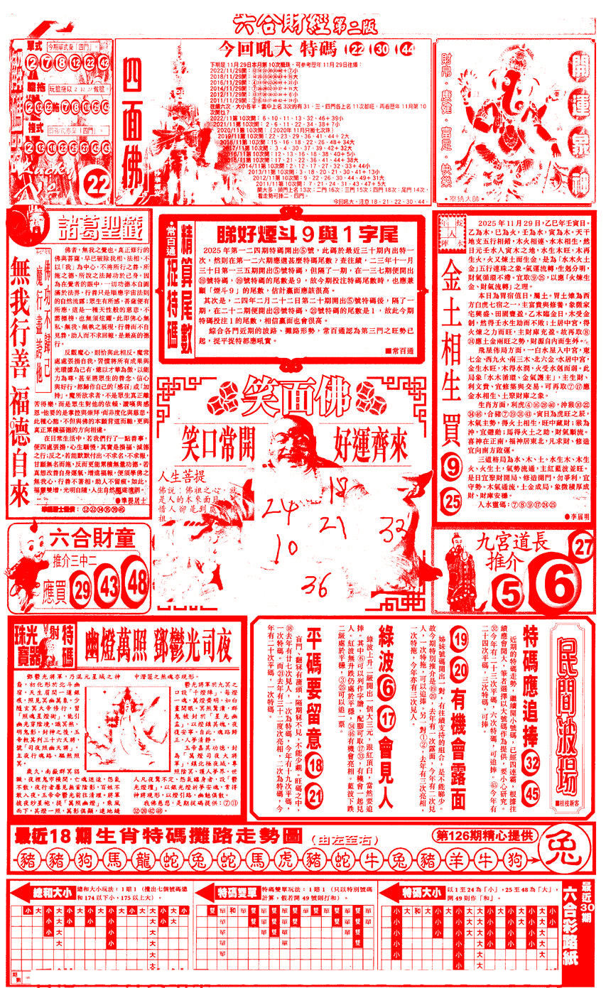 六合彩126期六合财经D加大版