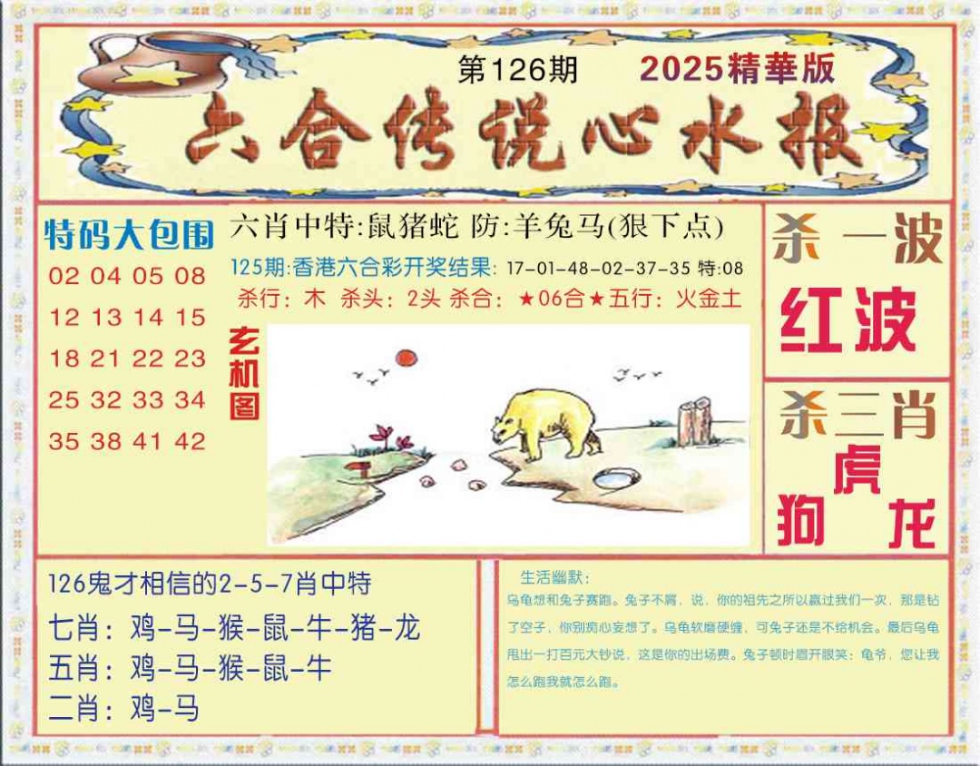 六合彩126期六合传说(心水版)