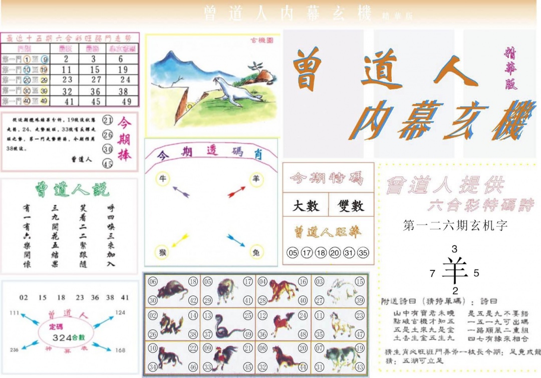 六合彩126期曾道人内幕精华版