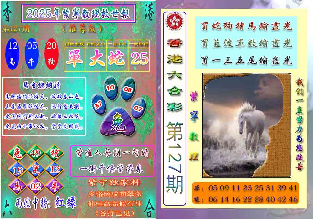 六合彩127期数理救世报