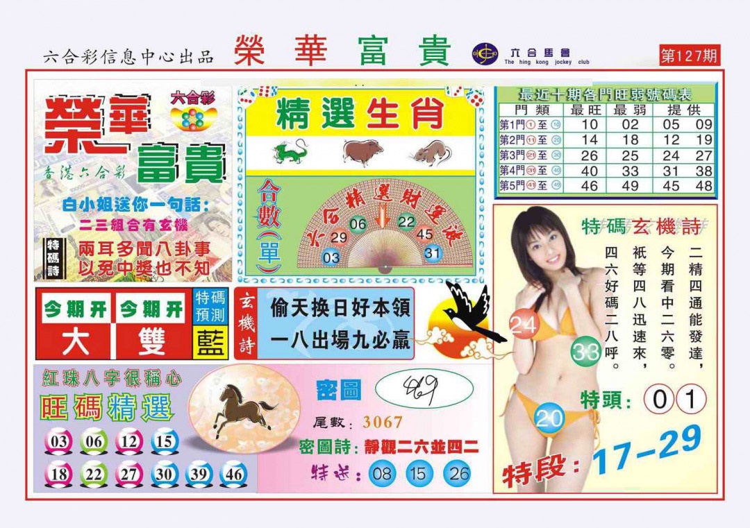 六合彩127期荣华富贵(新图)