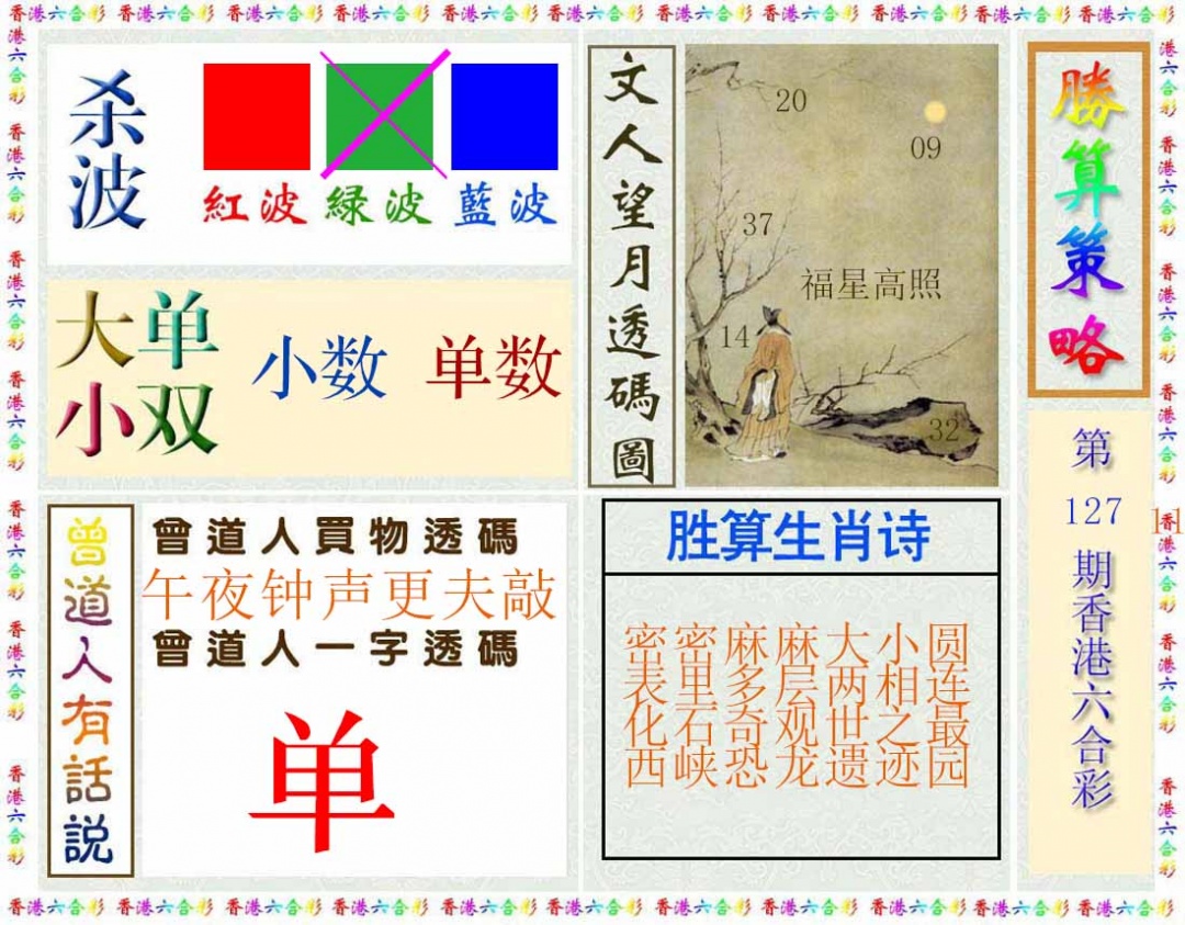 六合彩127期胜算策略(彩)